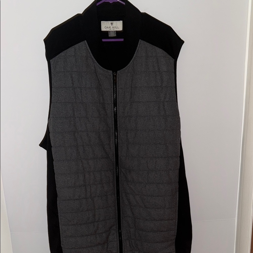 Men's Gray and Black Vest